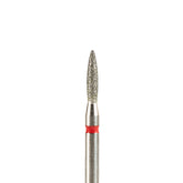 Fresa/Broca de diamante, forma de llama roja 1.8 sin punta 8mm